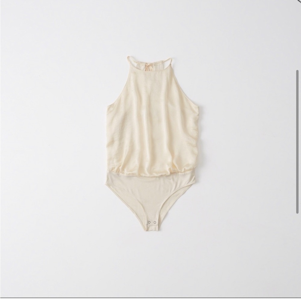 Abercrombie & Fitch Satin High Neck Bodysuit